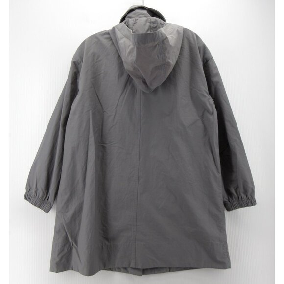 Eileen Fisher Jacket Small Petites Rain Coat Hoodie Organic Cotton - Picture 8 of 12